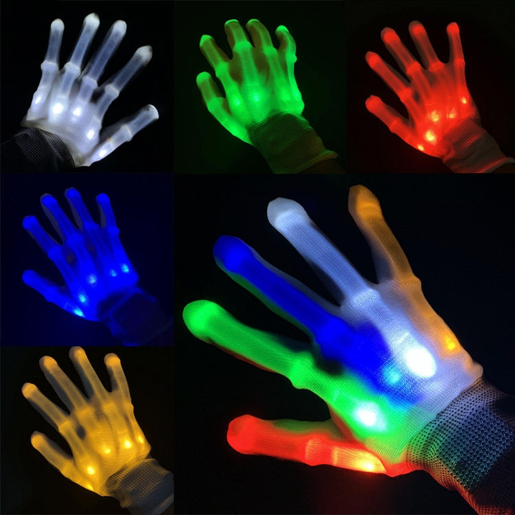 1 Pairs Hand Bones LED Glowing Gloves, Size: XL(Colorful) - Glow Party Supplies by PMc TechLife | Online Shopping South Africa | PMc TechLife | Buy Now Pay Later Mobicred