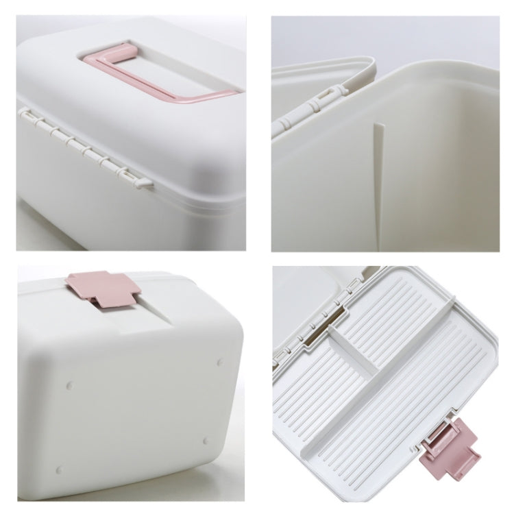 Household Sealed And Divided Double-Layer Portable Medicine Box(Pink) - free shipping - PMC TechLife - Order now!