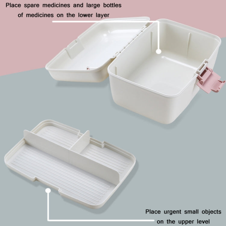 Household Sealed And Divided Double-Layer Portable Medicine Box(Pink) - free shipping - PMC TechLife - Order now!