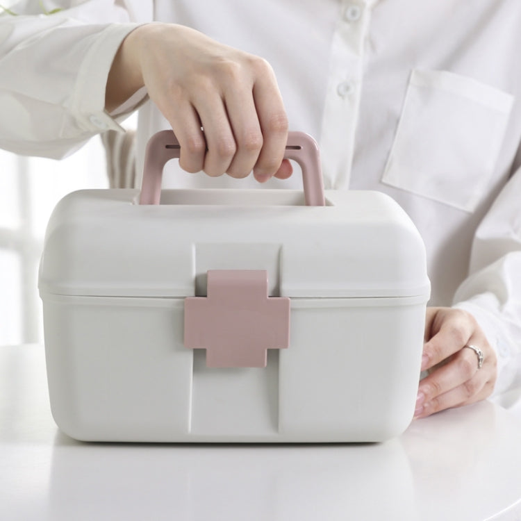Household Sealed And Divided Double-Layer Portable Medicine Box(Pink) - free shipping - PMC TechLife - Order now!