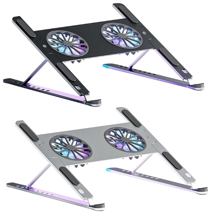BONERUY P11F Notebook Cooling Bracket Fan Aluminum Alloy Radiator, Colour: Grey - free shipping - PMC Jewellery - Order now!