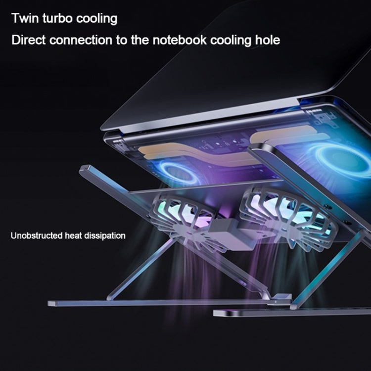 BONERUY P11F Notebook Cooling Bracket Fan Aluminum Alloy Radiator, Colour: Grey - free shipping - PMC Jewellery - Order now!