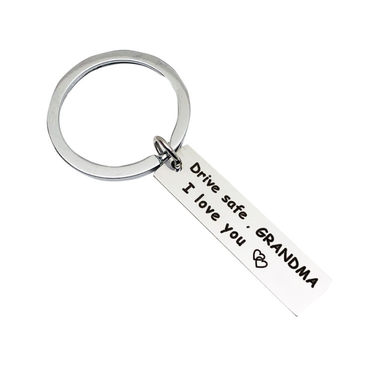 10 PCS C1010 Drive Safe Stainless Steel Tag Keychain 10x40mm(Grand Ma) - Key Rings by PMC TechLife | Online Shopping South Africa | PMC TechLife | Buy Now Pay Later Mobicred