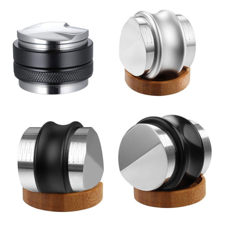 ENB-11 51mm Stainless Steel Coffee Cloth Powder Dispenser Coffee Machine Handle Universal, Colour: One Word Double Head Bright Black - free shipping - PMC TechLife - Order now!