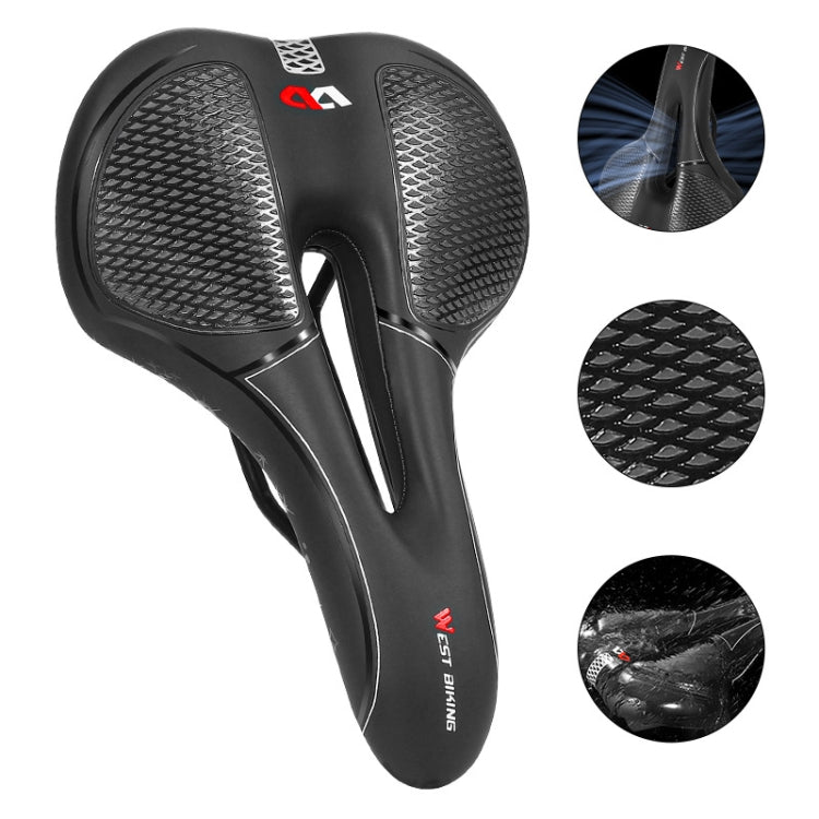 WEST BIKING Bicycle Riding Comfortable Silicone Saddle, Style: Fish Scale (Sponge) - Bicycle Saddle by WEST BIKING | Online Shopping South Africa | PMc TechLife | Buy Now Pay Later Mobicred