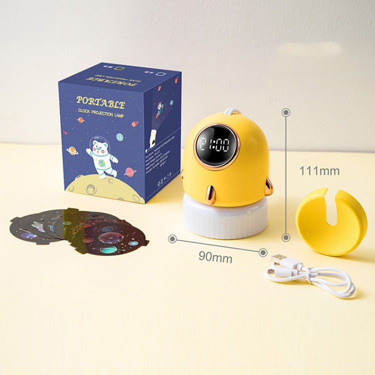 TW-L47 Small Rocket Portable Clock LED Projection Lamp(Yellow) - Novelty Clock by PMc TechLife | Online Shopping South Africa | PMc TechLife | Buy Now Pay Later Mobicred