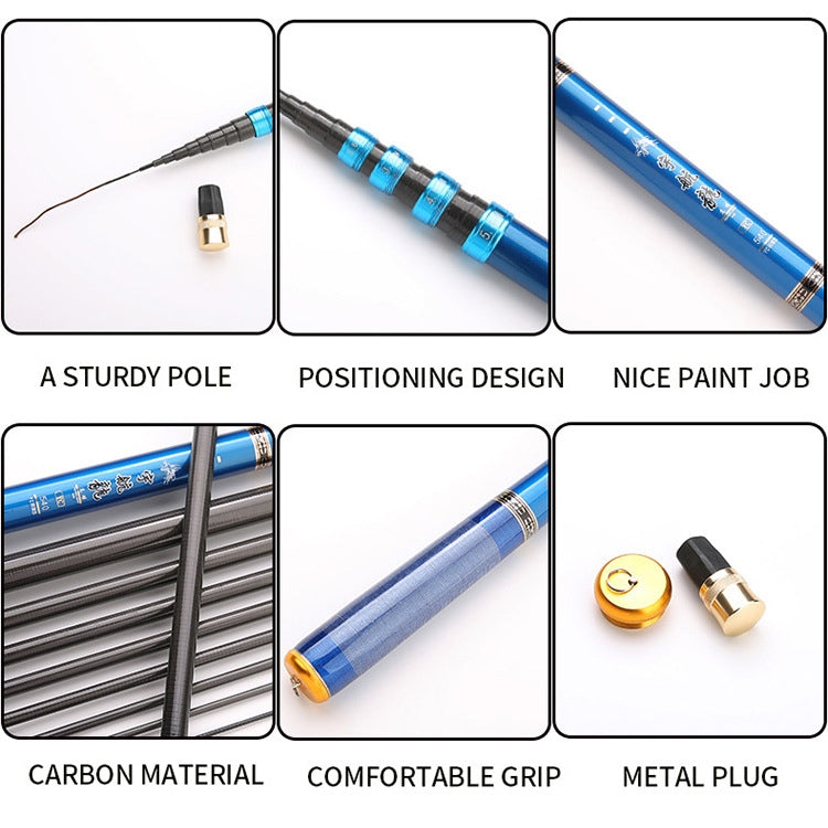 Carbon Short Section Fishing Rod Short Section Positioning Handle Rod, Length: 4.5m(Yellow) - Fishing Rods & Accessories by PMC TechLife | Online Shopping South Africa | PMC TechLife | Buy Now Pay Later Mobicred