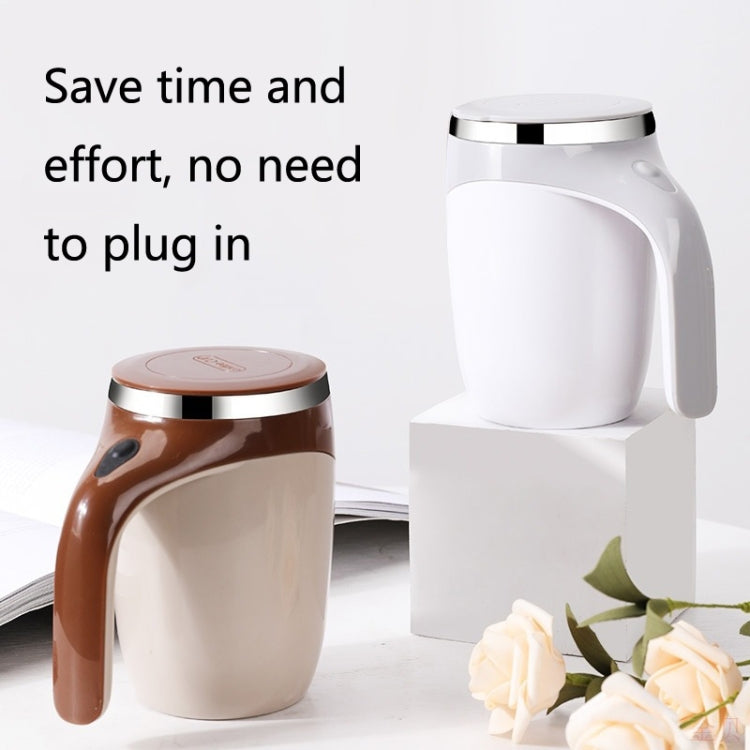 A223 Stainless Steel Automatic Magnetized Coffee Mixing Cup(White) - free shipping - PMC TechLife - Order now!