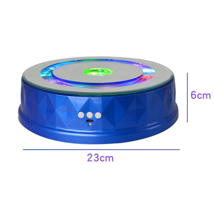 LED Light Electric Rotating Turntable Display Stand Video Shooting Props Turntable(Blue) -  by PMC TechLife | Online Shopping South Africa | PMC TechLife | Buy Now Pay Later Mobicred