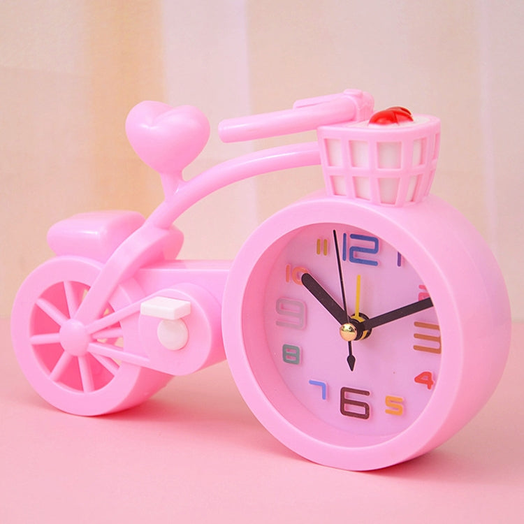 Bicycle-shaped Desktop Alarm Clock Student Gifts(Light Pink) - Alarm Clocks by PMc TechLife | Online Shopping South Africa | PMc TechLife | Buy Now Pay Later Mobicred