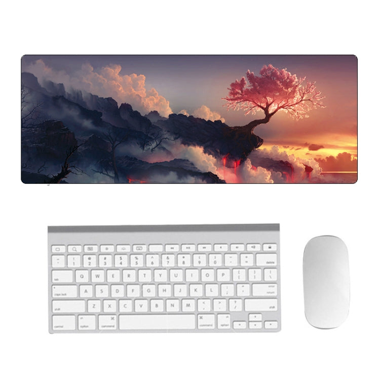 Hand-Painted Fantasy Pattern Mouse Pad, Size: 300 x 800 x 5mm Seaming(5 Volcanic Tree) - Mouse Pads by PMC TechLife | Online Shopping South Africa | PMC TechLife | Buy Now Pay Later Mobicred