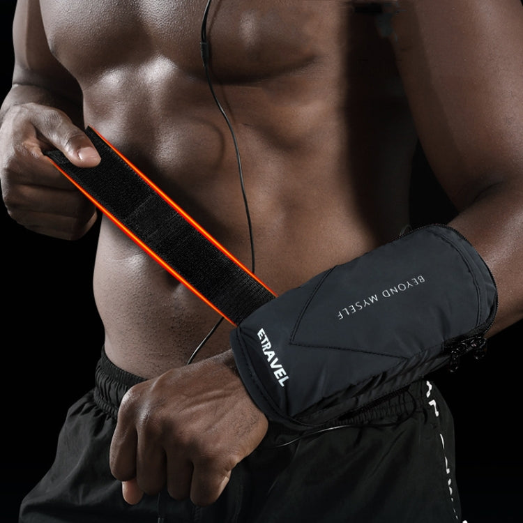 ETRAVEL SBB03 Outdoor Running Mobile Phone Wrist Arm Bag(Reflective Silver Gray) - Other by ETRAVEL | Online Shopping South Africa | PMC TechLife | Buy Now Pay Later Mobicred