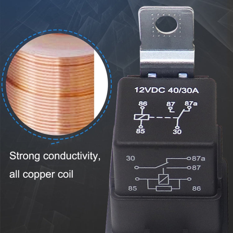 1040 5 Pin Waterproof Integrated Automotive Relay With Bracket, Rated voltage: 24V - Relays by PMC TechLife | Online Shopping South Africa | PMC TechLife | Buy Now Pay Later Mobicred