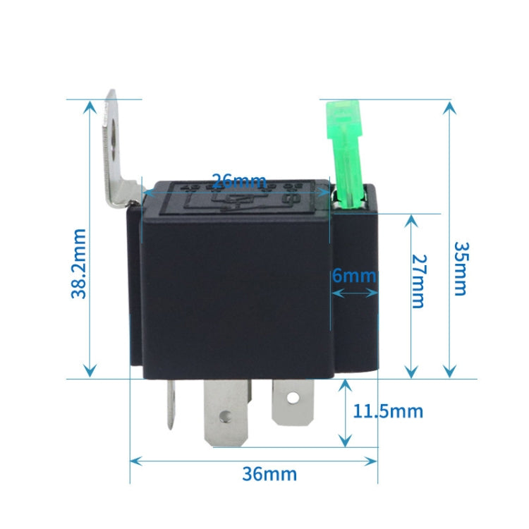 5 Sets JD2912 4 Pin Car Relay With Fuse, Rated voltage: 12V - Relays by PMC TechLife | Online Shopping South Africa | PMC TechLife | Buy Now Pay Later Mobicred
