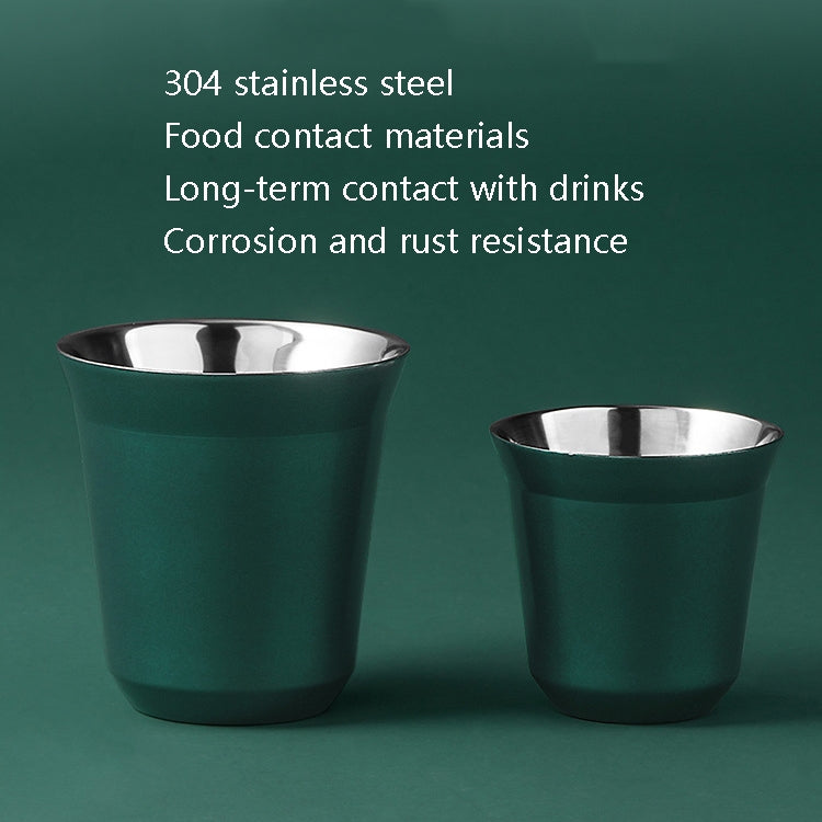 304 Stainless Steel Coffee Capsule Cup Double Insulation Coffee Cup, Style: Small Green - free shipping - PMC TechLife - Order now!
