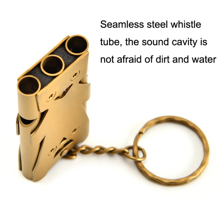 Outdoor High Decibel Stainless Steel Three-Tube Survival Rescue Whistle(Grey) - Emergency Tools by PMC TechLife | Online Shopping South Africa | PMC TechLife | Buy Now Pay Later Mobicred