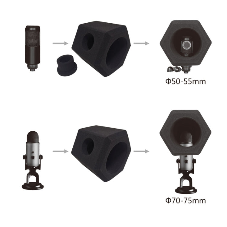 TEYUN Small Microphone Recording Noise Reduction Soundproof Cover - Windshield by TEYUN | Online Shopping South Africa | PMC TechLife | Buy Now Pay Later Mobicred