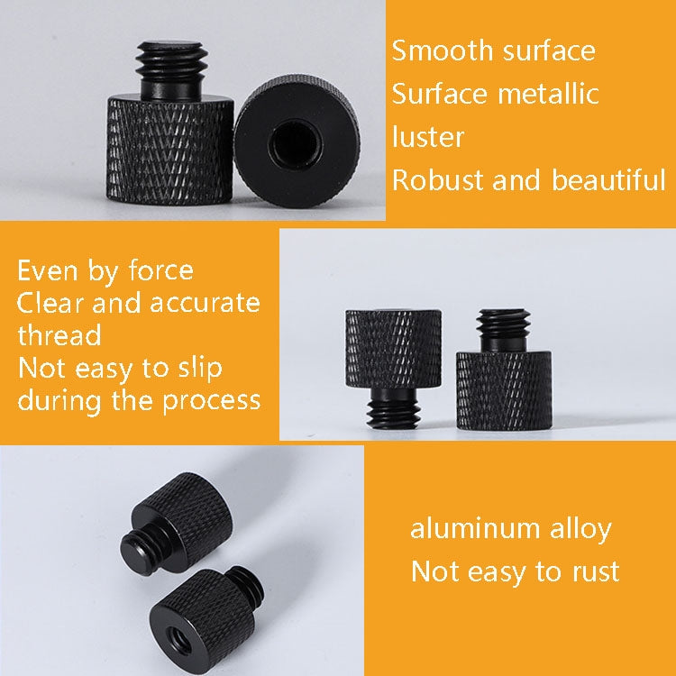 10 PCS Screw Adapter 1/4 Female to 3/8 Male Screw (Black) - free shipping - PMC TechLife - Order now!
