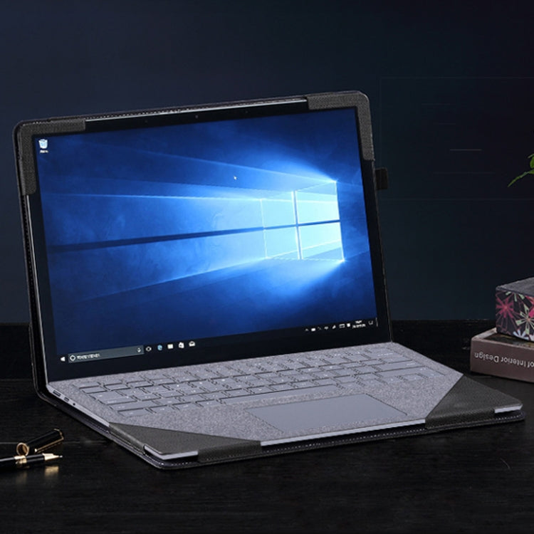 13.5 Inch Multifunctional PU Leather Laptop Sleeve For Microsoft Surface Laptop 1/2/3/4(Gentleman Gray) - free shipping - PMC Jewellery - Order now!