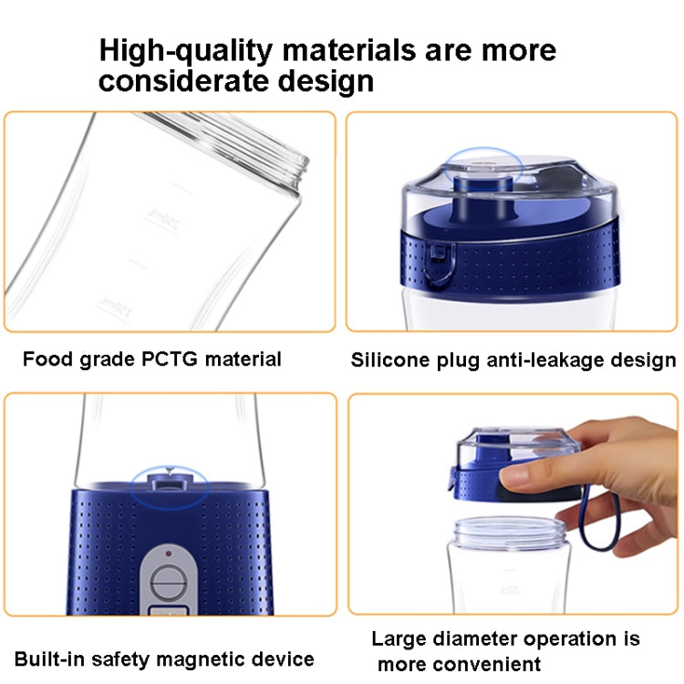 6-Blade Electric Fruit Juicer Juice Cup(Blue) - free shipping - PMC TechLife - Order now!