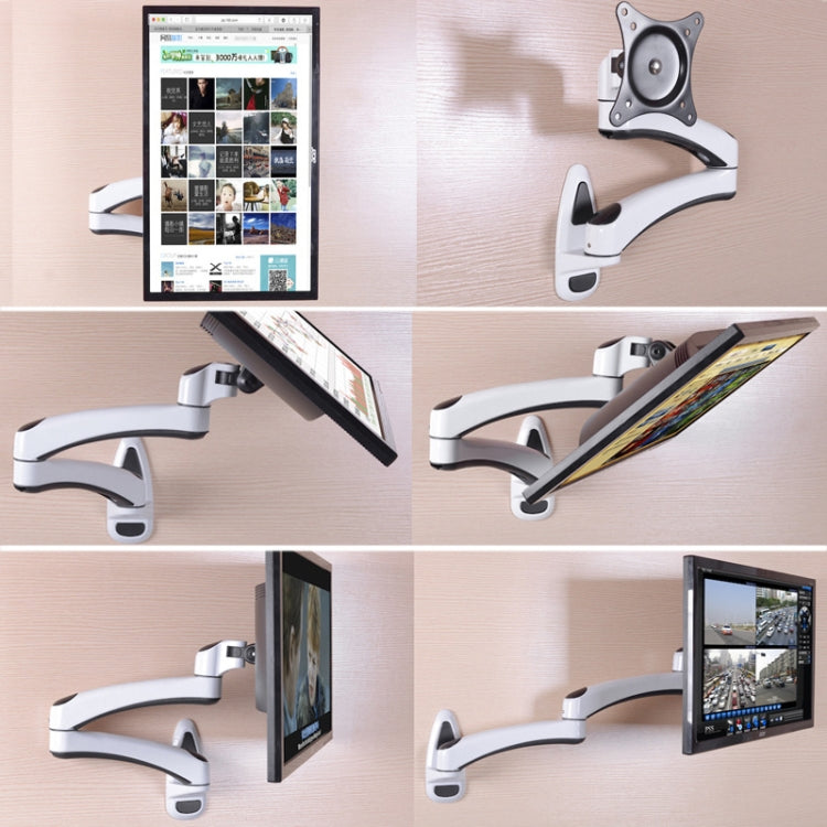 Gibbon Mounts FE112W Wall-Mounted Dual-Section Telescopic Monitor Stand(White) - free shipping - PMC Jewellery - Order now!