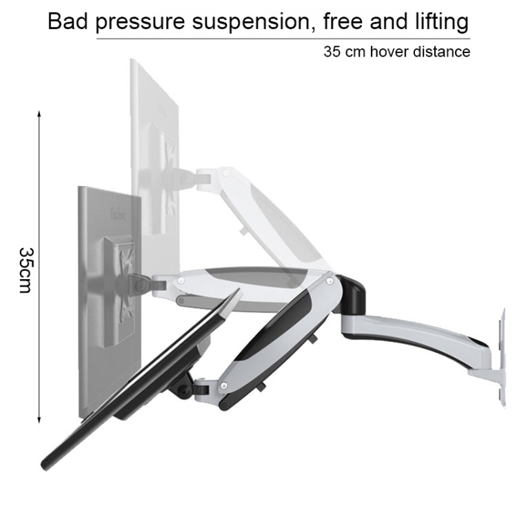 Gibbon Mounts GM112W Wall-Mounted Gas Spring Lifting Computer Monitor Stand(Factory Color) - free shipping - PMC Jewellery - Order now!