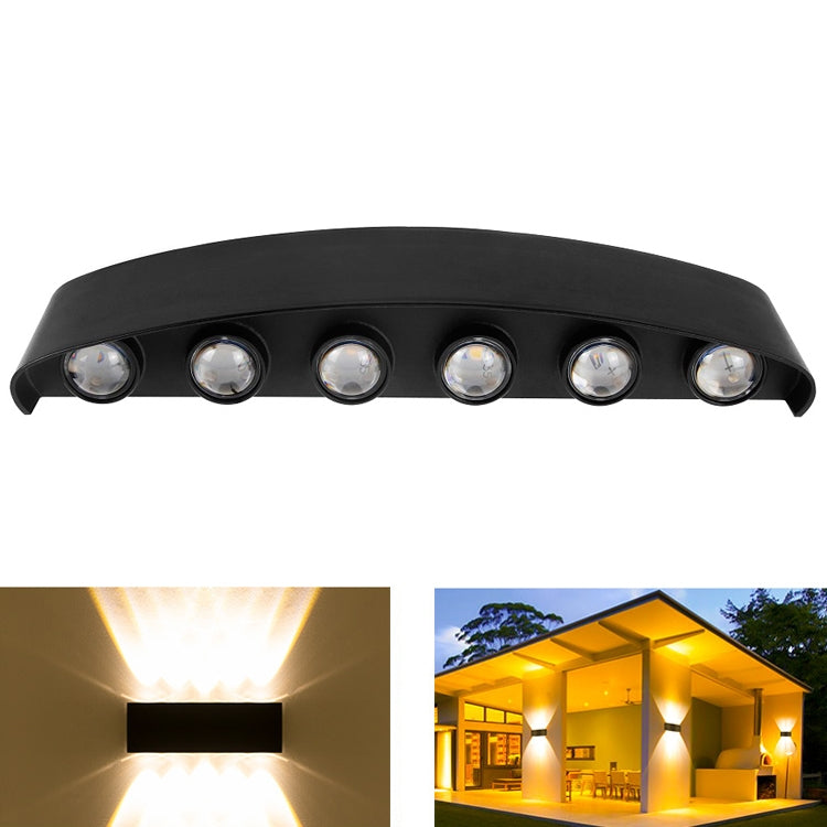 12 LEDs Garden Aluminum Double Head Wall Light(Warm White Light) - Wall Lamps by PMc TechLife | Online Shopping South Africa | PMc TechLife | Buy Now Pay Later Mobicred