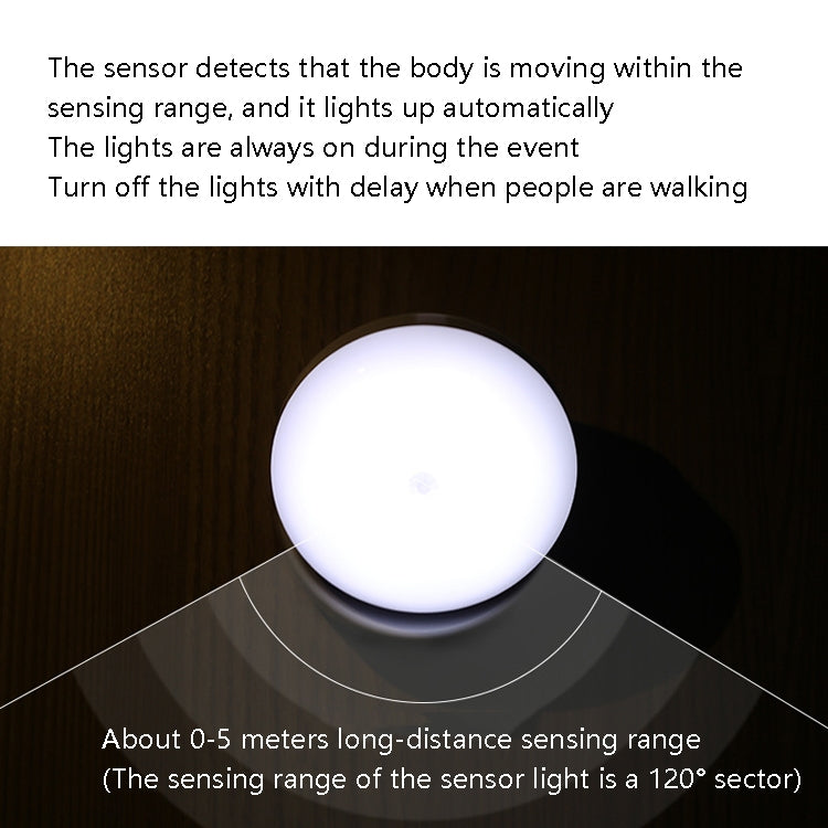 DMK-6PL Kitchen Cabinet Body Infrared Sensing Lamp, Style: Rotate Charging(White Light) - Sensor LED Lights by PMC TechLife | Online Shopping South Africa | PMC TechLife | Buy Now Pay Later Mobicred