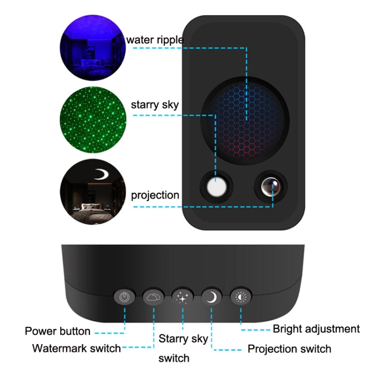 C211 Star Projector Lamp USB Bedside Atmosphere Light(White) - Projection Lamp by PMc TechLife | Online Shopping South Africa | PMc TechLife | Buy Now Pay Later Mobicred