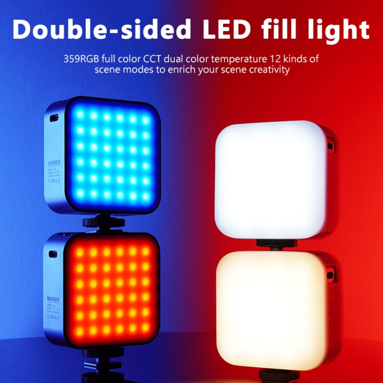 Mamen D01 66 LEDs 2500-9000K Double-Sided RGB LED Fill Lights -  by PMC TechLife | Online Shopping South Africa | PMC TechLife | Buy Now Pay Later Mobicred