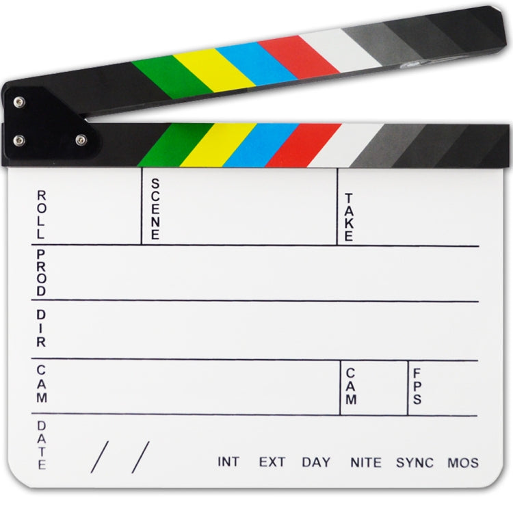 30 X 25cm English Colorful Acrylic Clapperboard TV Film Movie Clapper Board - free shipping - PMC TechLife - Order now!