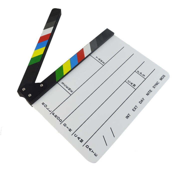 30 X 25cm English Colorful Acrylic Clapperboard TV Film Movie Clapper Board - free shipping - PMC TechLife - Order now!