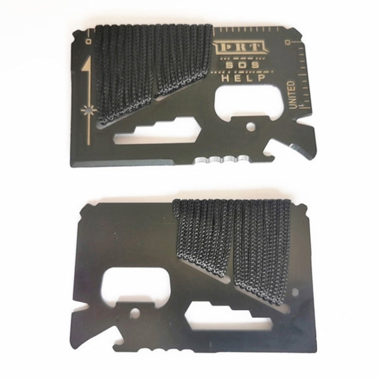 14 In 1 Stainless Steel Multi-Function Outdoor Survival Tool Card With Rope - Emergency Tools by PMC TechLife | Online Shopping South Africa | PMC TechLife | Buy Now Pay Later Mobicred