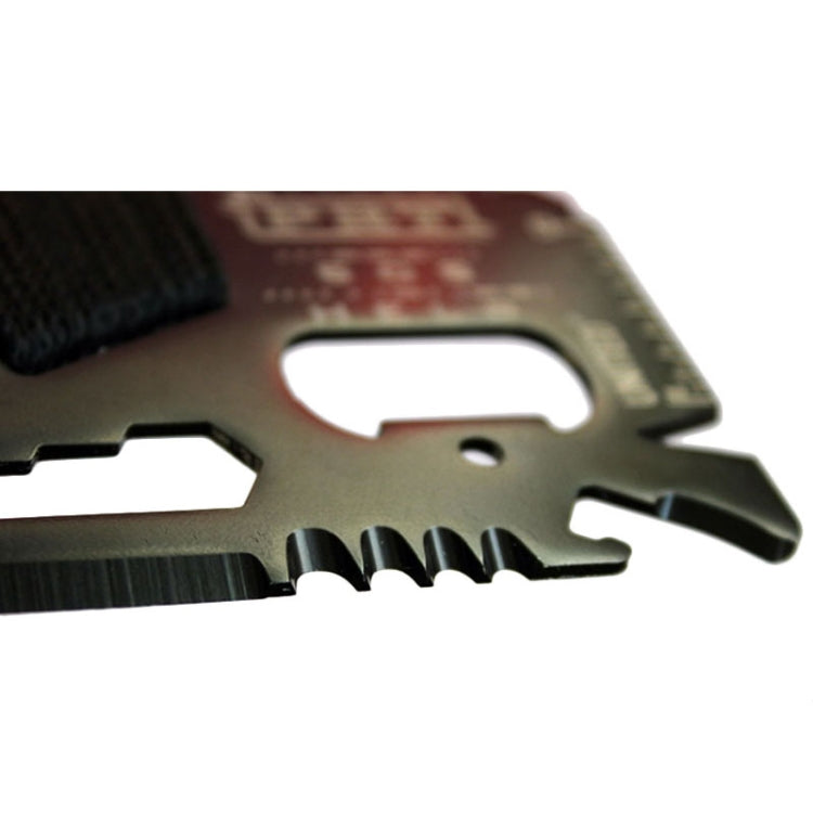 14 In 1 Stainless Steel Multi-Function Outdoor Survival Tool Card With Rope - Emergency Tools by PMC TechLife | Online Shopping South Africa | PMC TechLife | Buy Now Pay Later Mobicred