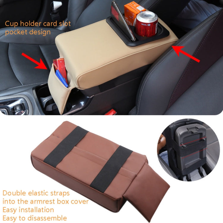 Car Armrest Box Increased Support With Rear Seat Water Cup Holder(Black) - Seat Accessories by PMC TechLife | Online Shopping South Africa | PMC TechLife | Buy Now Pay Later Mobicred