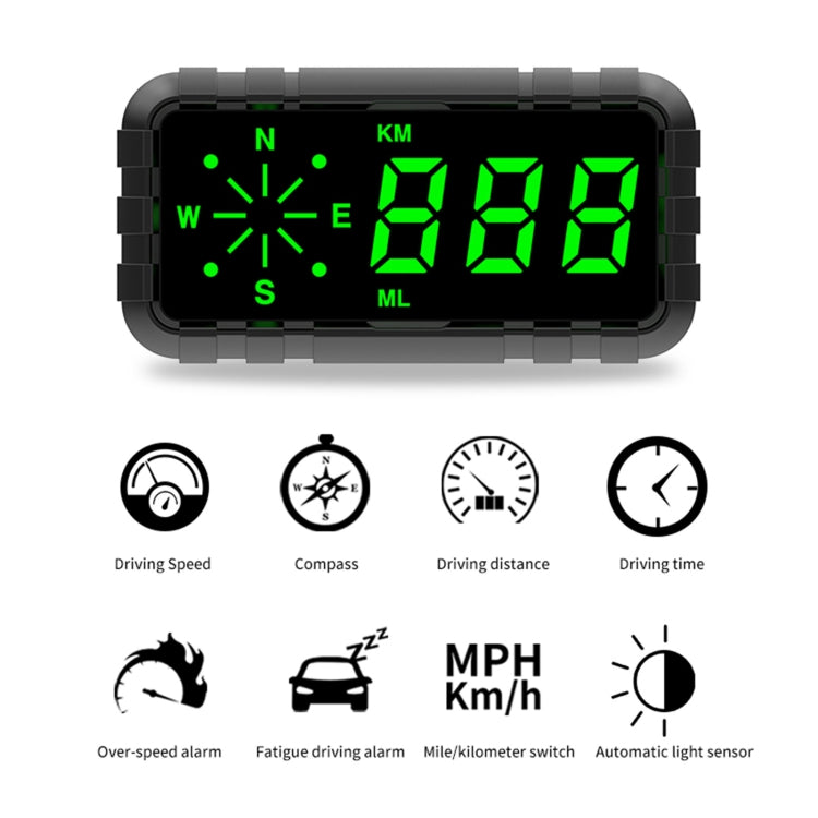 C3010 Car Head-up Display Speed Alarm(English Version) - Head Up Display System by PMC TechLife | Online Shopping South Africa | PMC TechLife | Buy Now Pay Later Mobicred