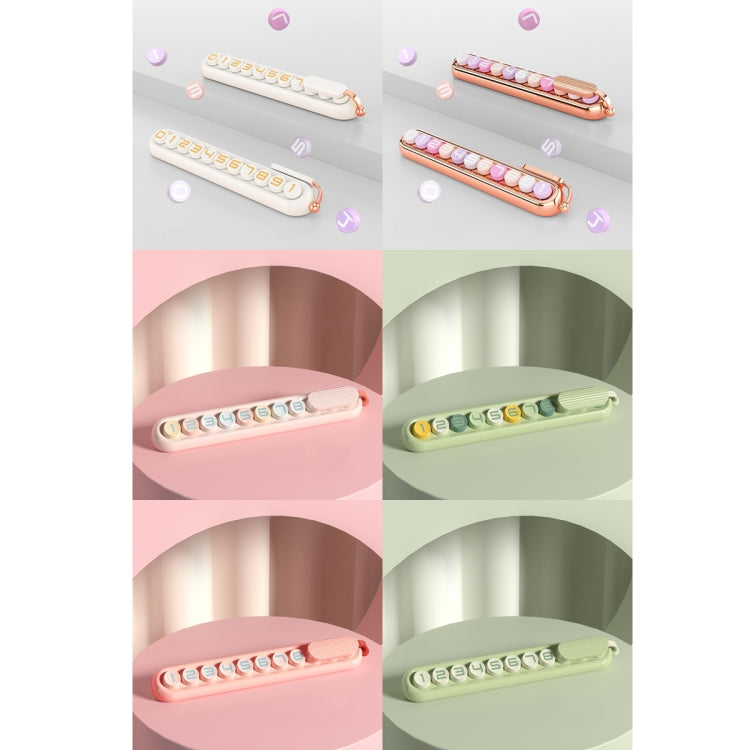 Colorful Car Temporary Parking Number Card, Color: Cherry Pink (Solid Color) - free shipping - PMC Jewellery - Order now!