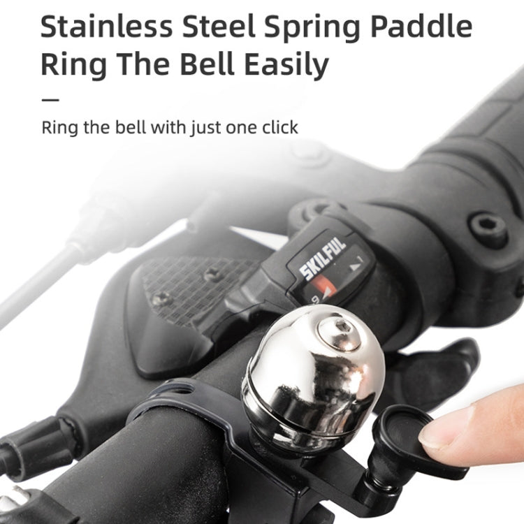 BG-201501 Bicycle Retro Mini Ball Bell(Silver) - Bicycle Bells by PMC TechLife | Online Shopping South Africa | PMC TechLife | Buy Now Pay Later Mobicred