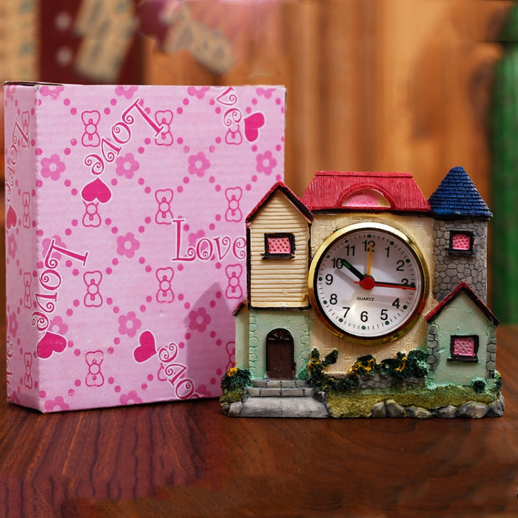 Castle Alarm Clock Home Desktop Decoration(Pink) - Novelty Clock by PMc TechLife | Online Shopping South Africa | PMc TechLife | Buy Now Pay Later Mobicred