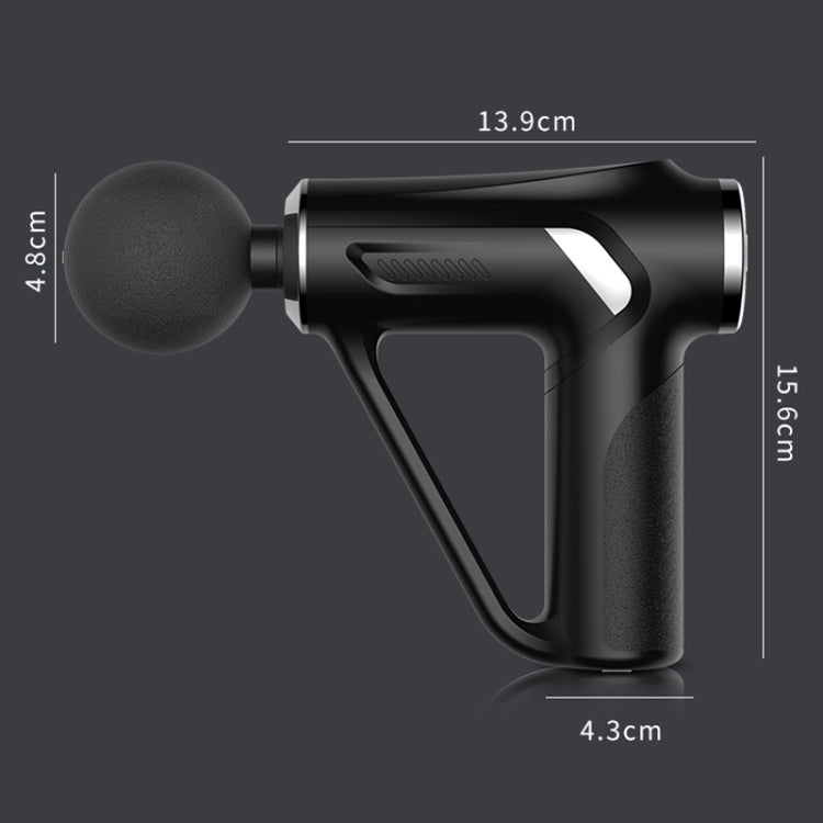 HB-008  Triangular Electric Fascia Gun Body Massage Gun, Specification: Button Style(Silver) - free shipping - PMC TechLife - Order now!