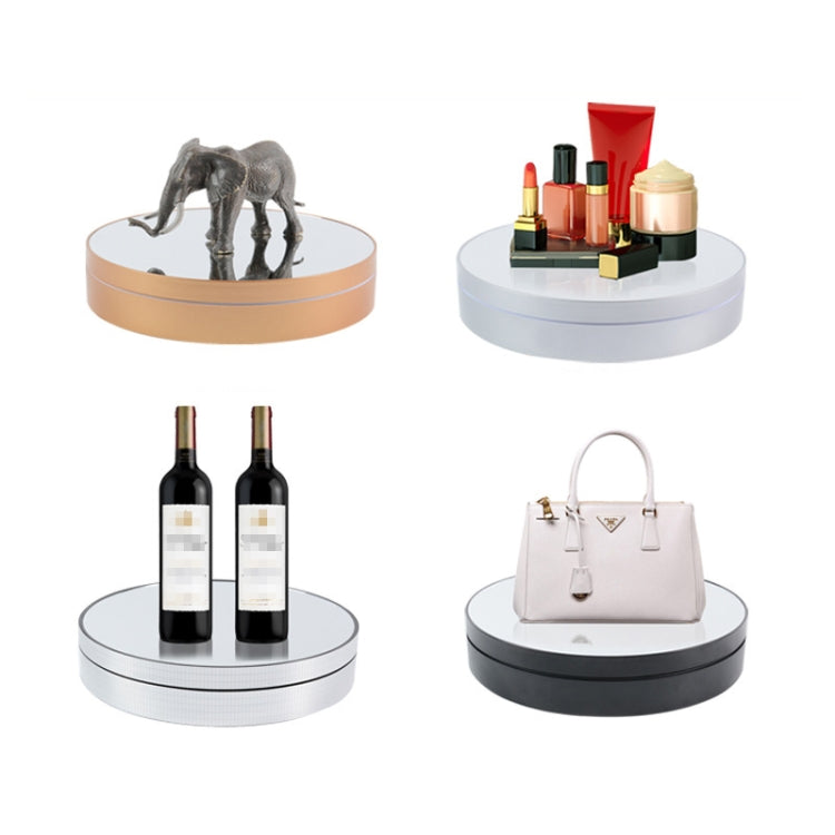 25cm Adjustable Speed Electric Rotating Display Stand Video Shooting Props Turntable(Golden Mirror) -  by PMC TechLife | Online Shopping South Africa | PMC TechLife | Buy Now Pay Later Mobicred