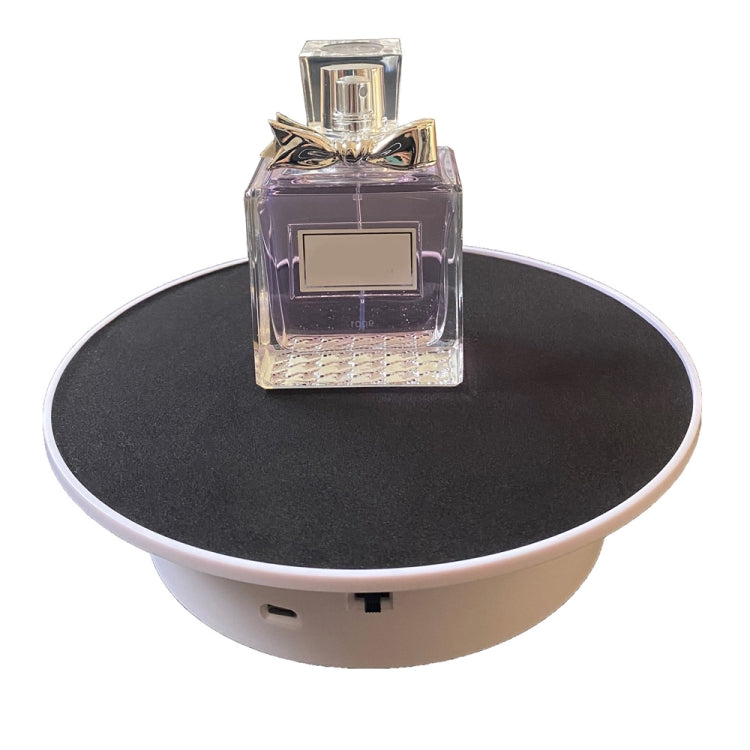 20cmTwo-Way Turntable Display Stand Video Shooting Props Turntable(White Bottom Black Velvet) -  by PMC TechLife | Online Shopping South Africa | PMC TechLife | Buy Now Pay Later Mobicred