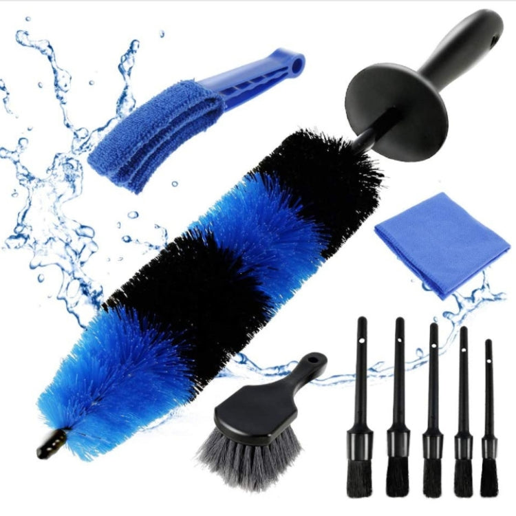 9 PCS / Set Car Wash Detail Brush Short Shank Tire Brush - Car washing supplies by PMC Jewellery | Online Shopping South Africa | PMC Jewellery | Buy Now Pay Later Mobicred