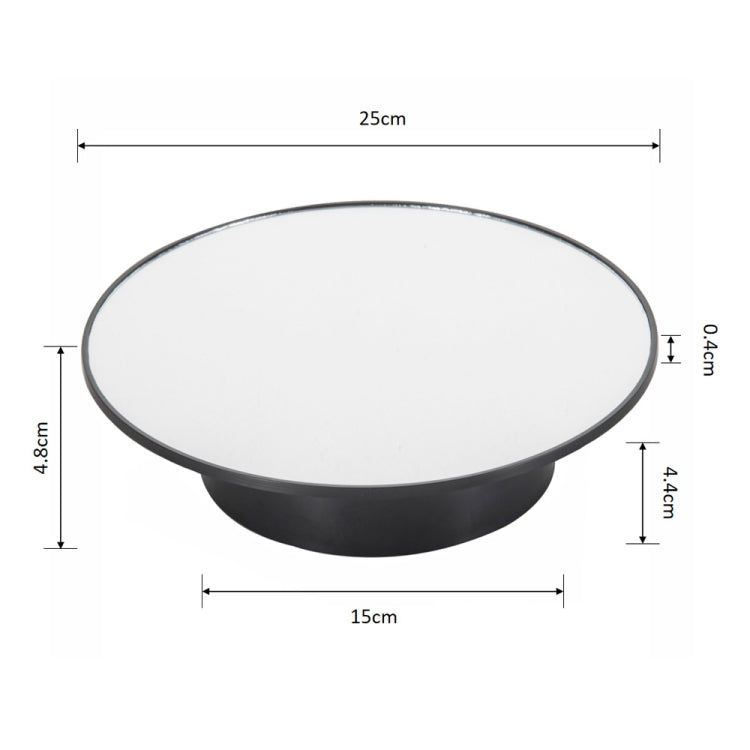 25cm USB Power Rotating Display Stand Video Shooting Props Turntable(Black Bottom Frosted) - free shipping - PMC TechLife - Order now!