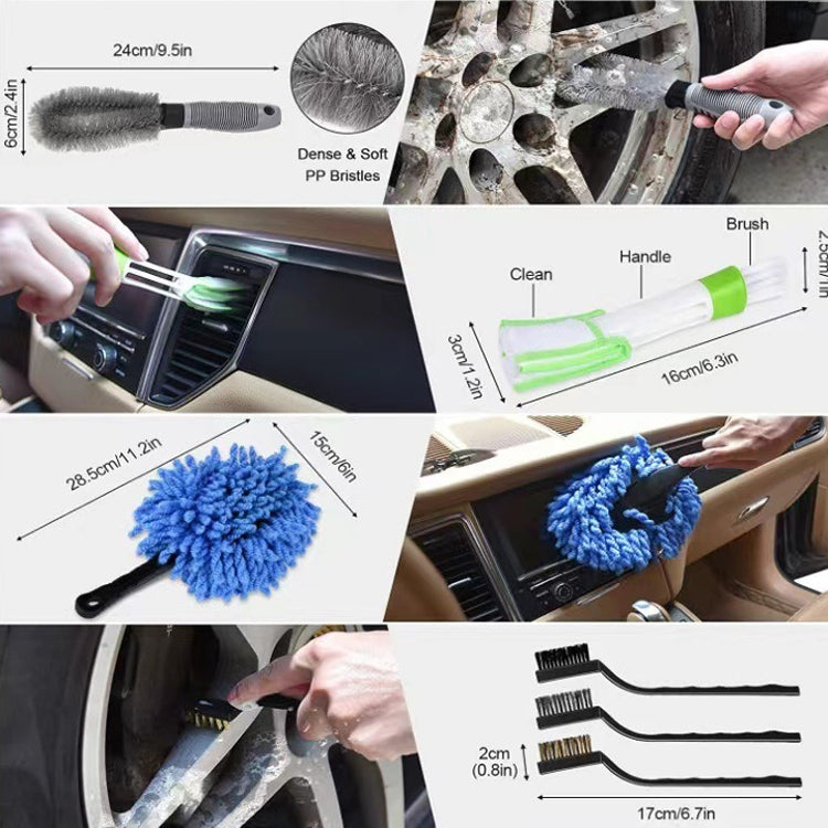 19 PCS / Set Car Wheel Cleaning Brush Interior Detail Brush - free shipping - PMC TechLife - Order now!