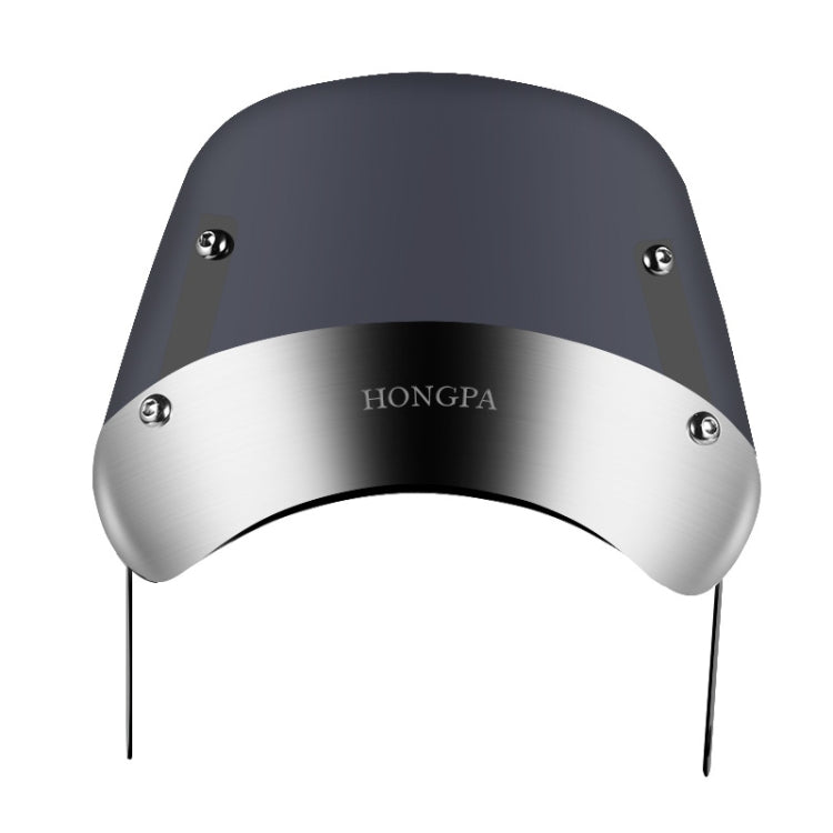 HONGPA DY-002 5-7 Inch Retro Motorcycle Modified PC Windshield(Black) - Others by HONGPA | Online Shopping South Africa | PMC TechLife | Buy Now Pay Later Mobicred