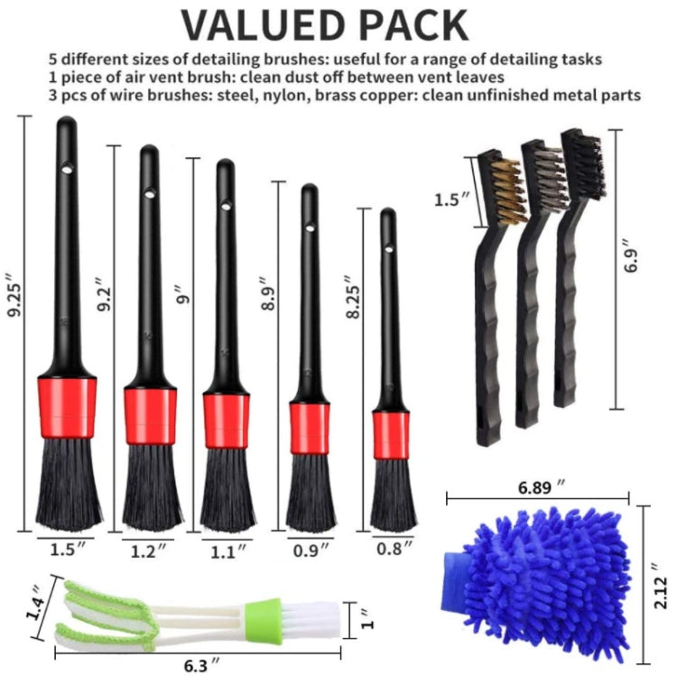 13 PCS / Set Double-Sided Towel Car Wash Gloves - Car washing supplies by PMC TechLife | Online Shopping South Africa | PMC TechLife | Buy Now Pay Later Mobicred