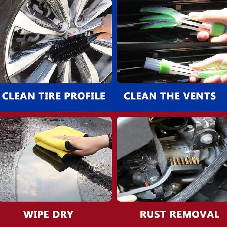 14 PCS / Set Car Wash Gloves Double-Sided Wiper Towel - Car washing supplies by PMC TechLife | Online Shopping South Africa | PMC TechLife | Buy Now Pay Later Mobicred