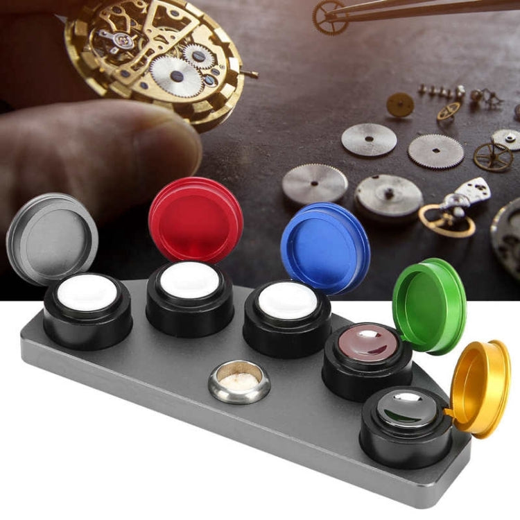 Full Metal Spot Oil Cup Stand  Oiler Watch Repair Tool, Style: Five Oils Cups Colorful - free shipping - PMC TechLife - Order now!
