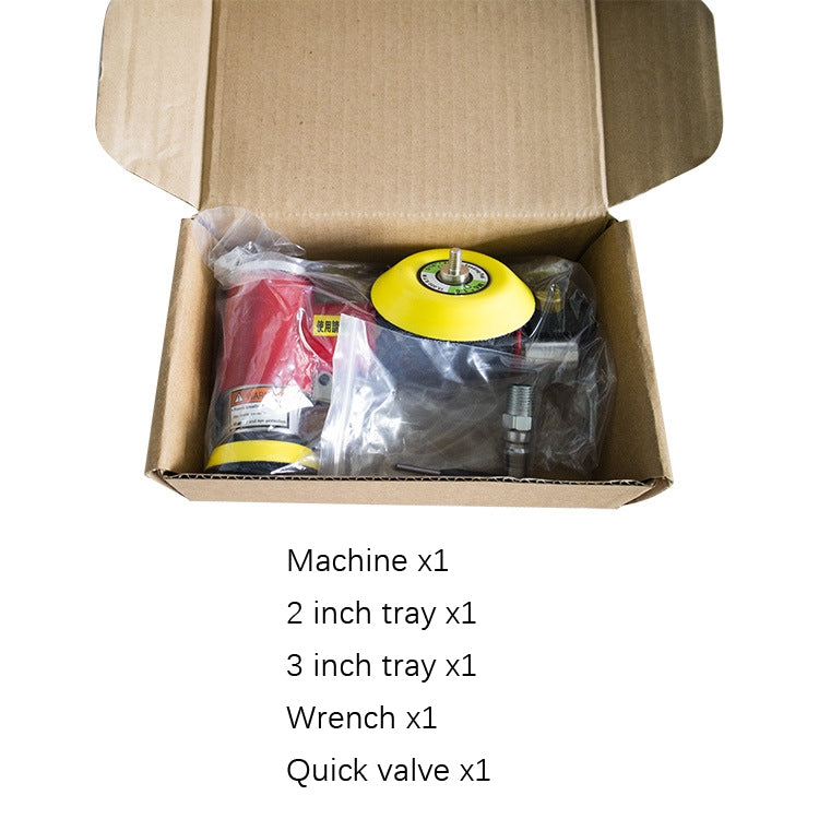 Pneumatic Polishing Machine Sandpaper Machine Car Waxing Machine(Red With 2 inch 3 inch Pallet) - Polishing Machine & Accessories by PMC TechLife | Online Shopping South Africa | PMC TechLife | Buy Now Pay Later Mobicred